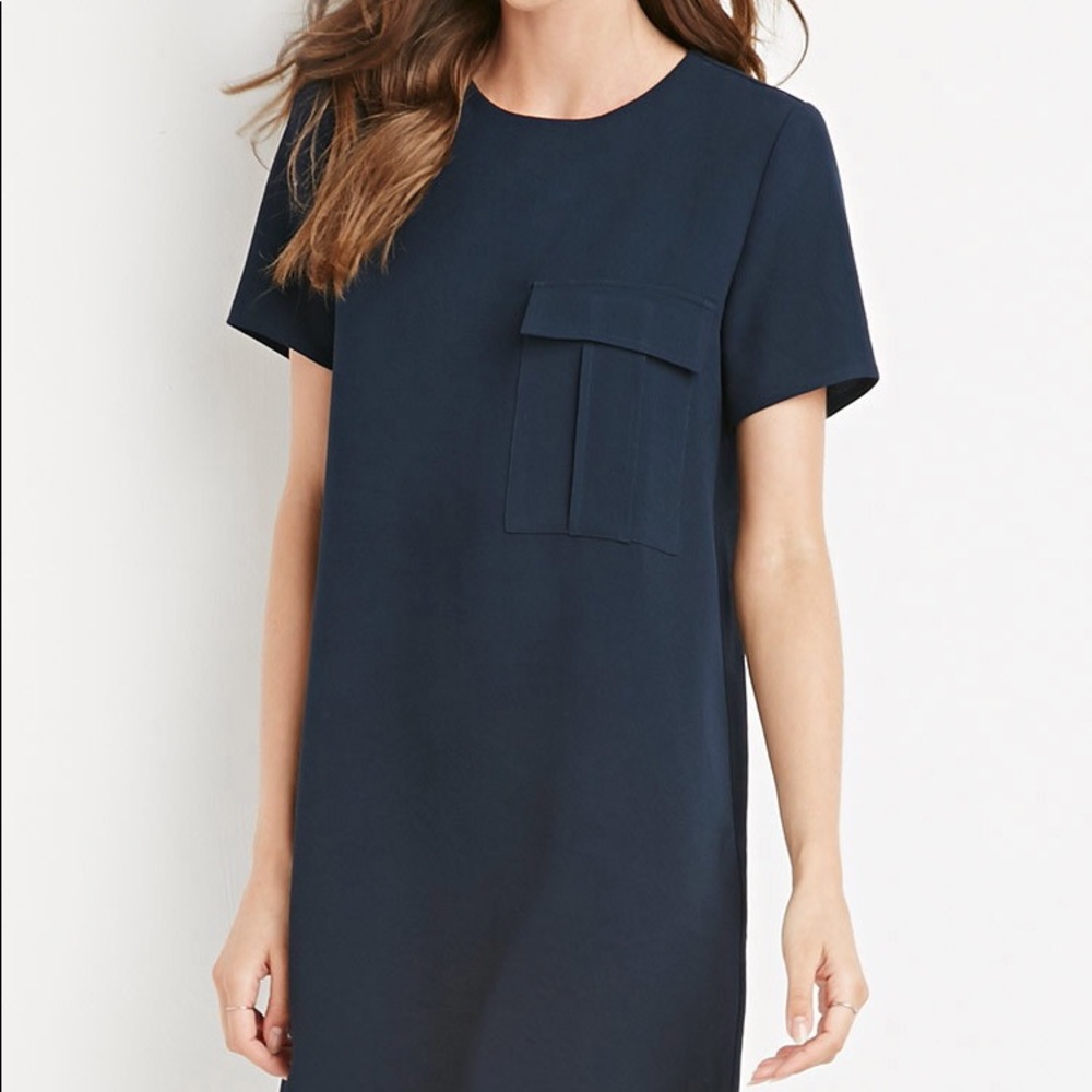 Navy Blue Shift Dress